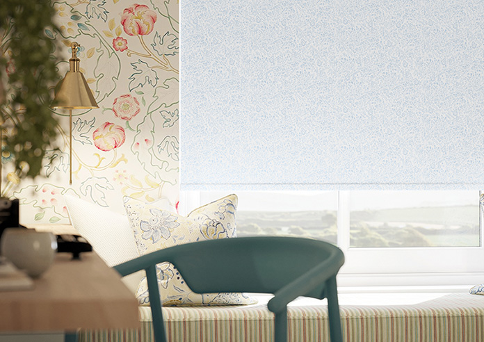 Ditsy Meadow, Polar Blue - Roller Blind - Image 5